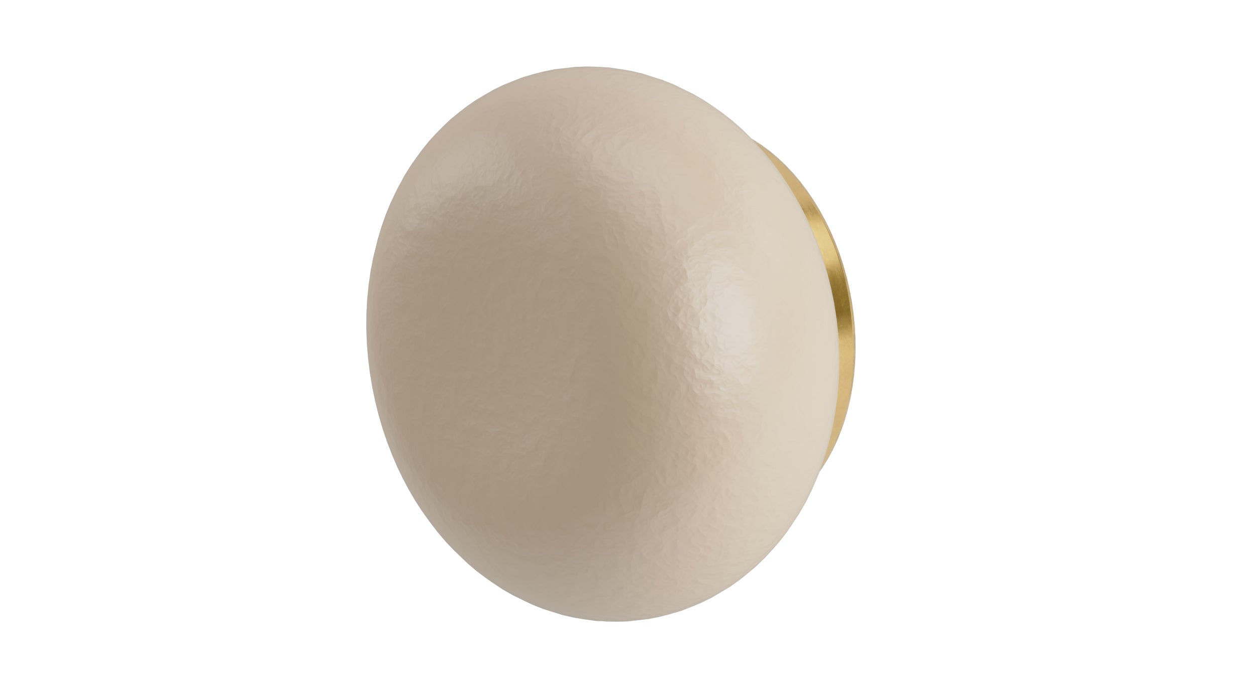 Foundry One Handle Wall Mount Diverter/Volume Control Shower Trim with Pebble Ceramic Knob Handle in French Brass