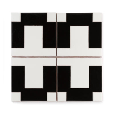 4x4 Handpainted Sample Dot Dash 5  in Charcoal
