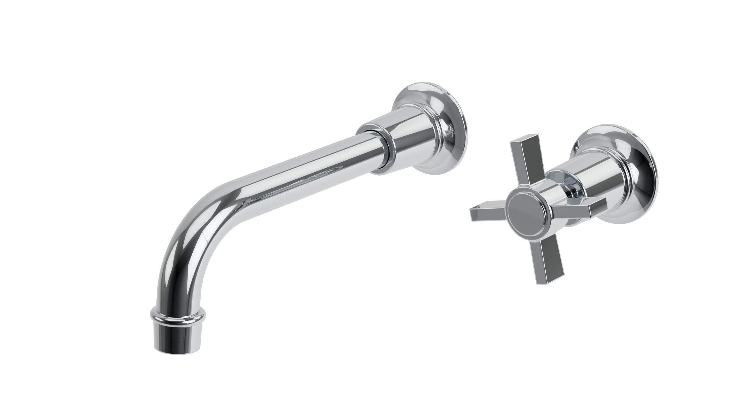 Emerson One Handle Wall Mount 8.25" Lavatory Faucet with Defined Cross Handle