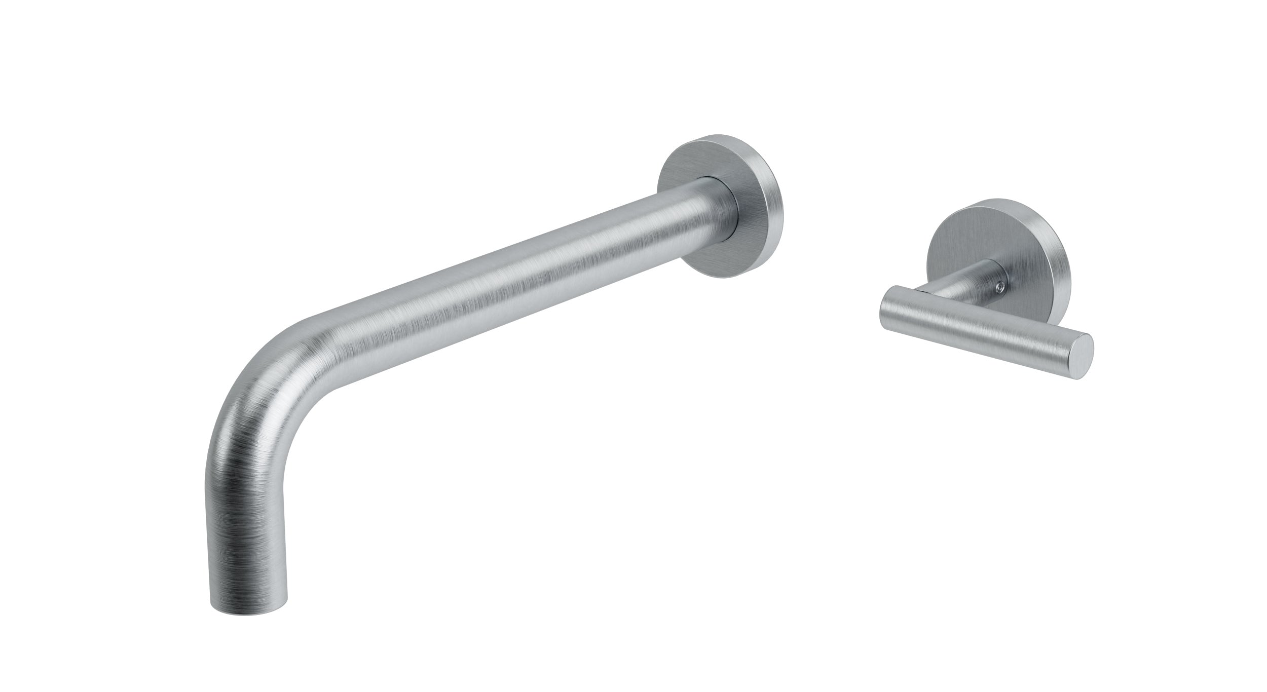 Contour One Handle Wall Mount 10" Lavatory Faucet with Soft Lever Handle