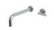 Contour One Handle Wall Mount 10" Lavatory Faucet with Soft Lever Handle in Satin Chrome