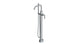 Flatiron One Handle Floor Mount Squaretop Bath Trim with Hand Shower and Linear Lever Handle in Satin Chrome