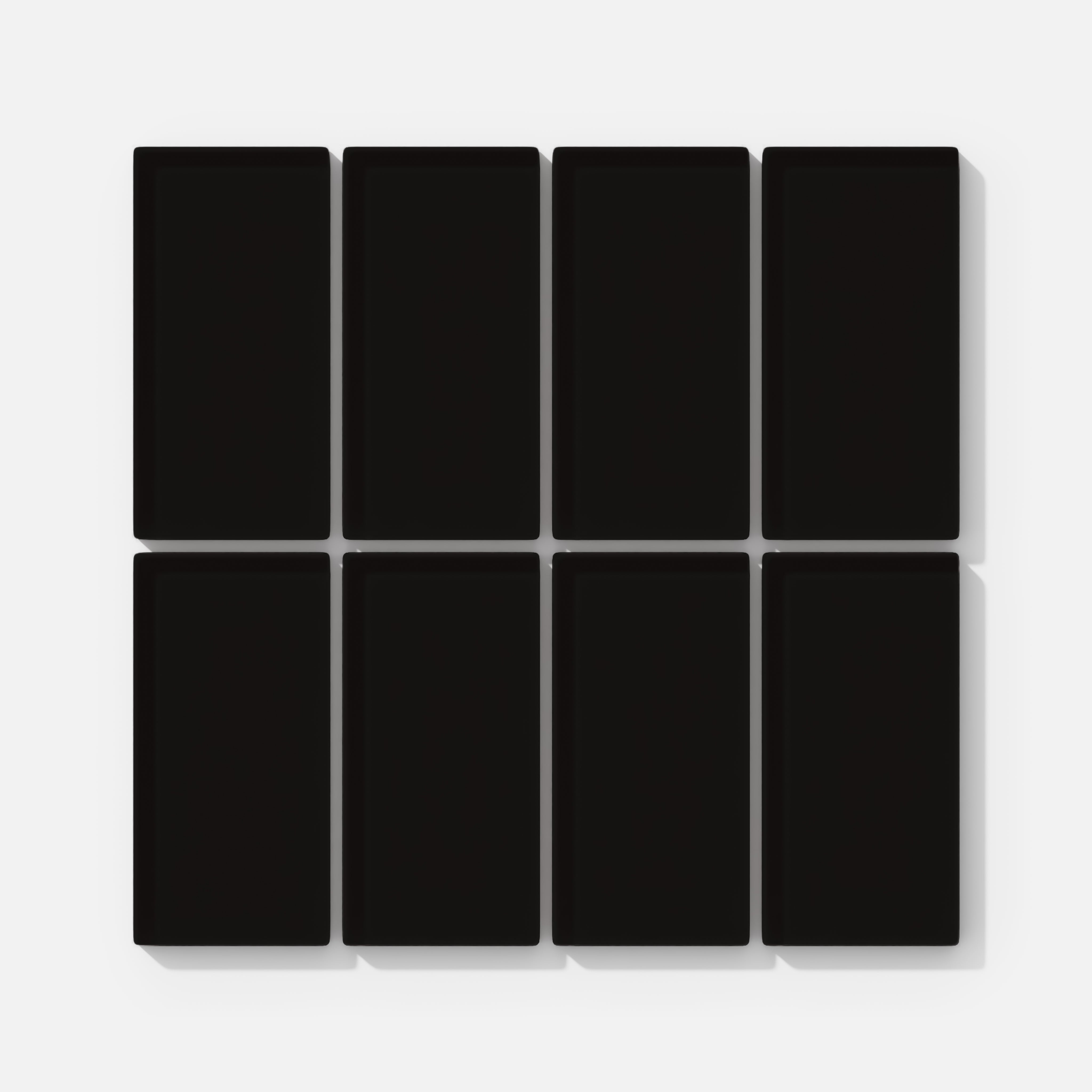 2x4 Straight Set Sheeted Glass Mosaic Tile in Condor Gloss