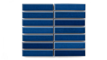 1x4 Straight Set Sheeted Original Ceramic Mosaic Tile in Lake Tahoe Gloss