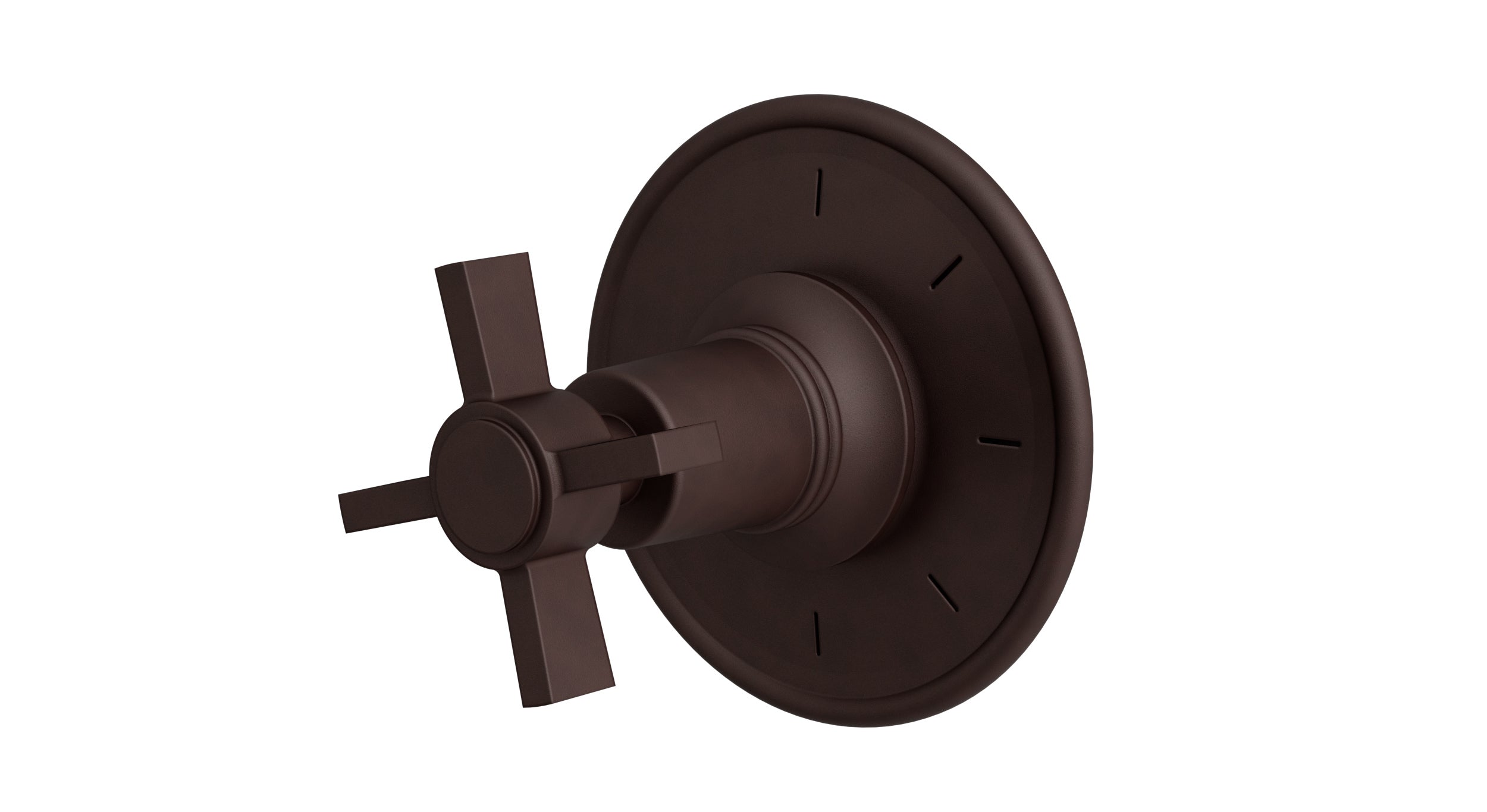 Emerson One Handle Wall Mount Shower Trim with Defined Cross Handle in Architectural Copper