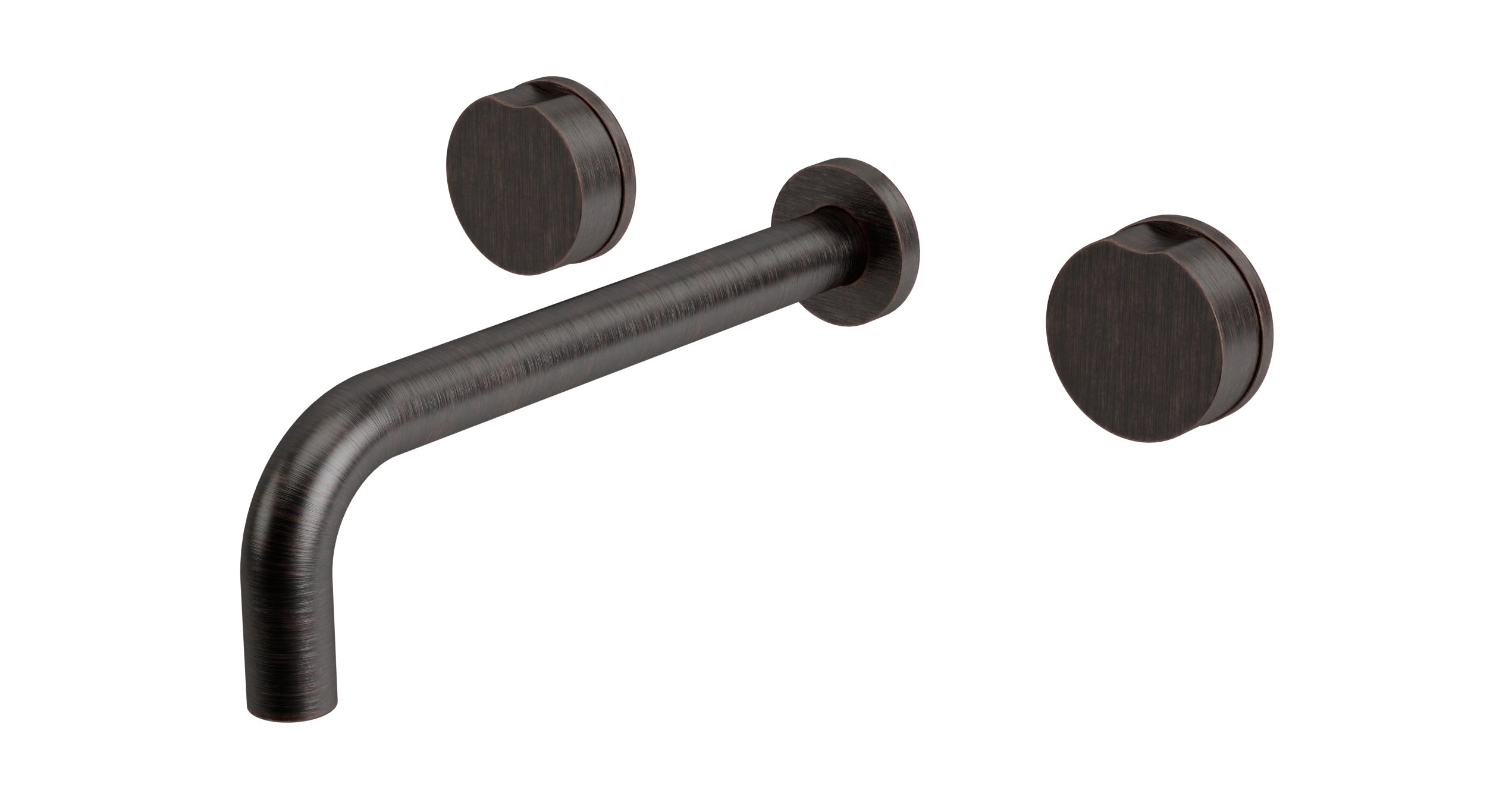 Foundry Two Handle Wall Mount 10" Lavatory Faucet with Barrel Knob Handles