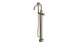 Emerson One Handle Floor Mount Squaretop Bath Trim with Hand Shower and Classic Cross Handle in Polished Nickel