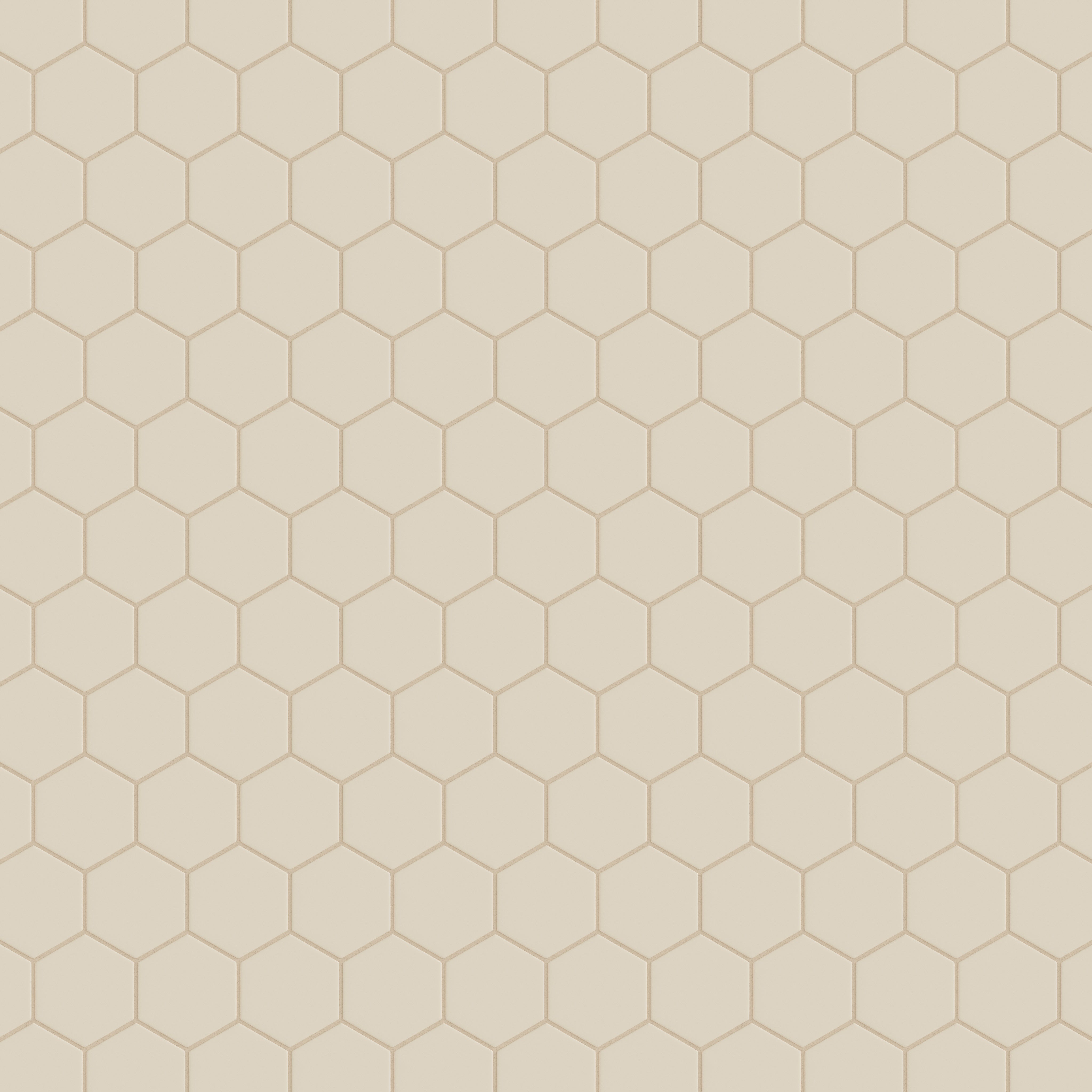 4" Hexagon Original Ceramic Tile in Ivory Matte