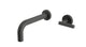 Contour One Handle Wall Mount 7.5" Lavatory Faucet with Soft Lever Handle in Blackened Nickel