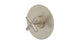 Contour One Handle Wall Mount Shower Trim with Soft Cross Handle in Satin Nickel