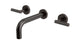 Contour Two Handle Wall Mount 7.5" Lavatory Faucet with Soft Lever Handles in Antique Bronze