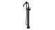 Emerson One Handle Floor Mount Squaretop Bath Trim with Hand Shower and Classic Lever Handle in Matte Black