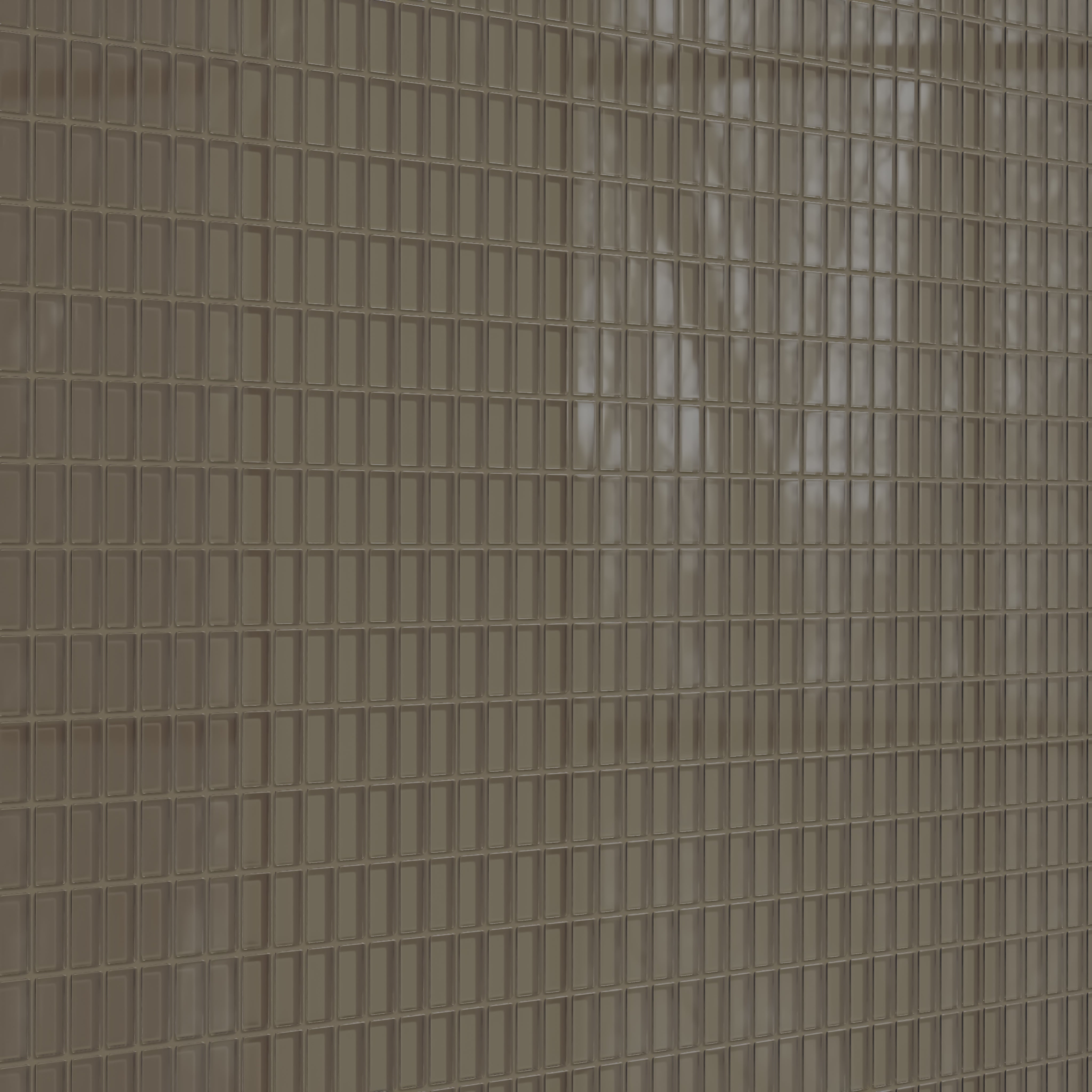 1x2 Straight Set Sheeted Glass Mosaic Tile in Albatross Gloss
