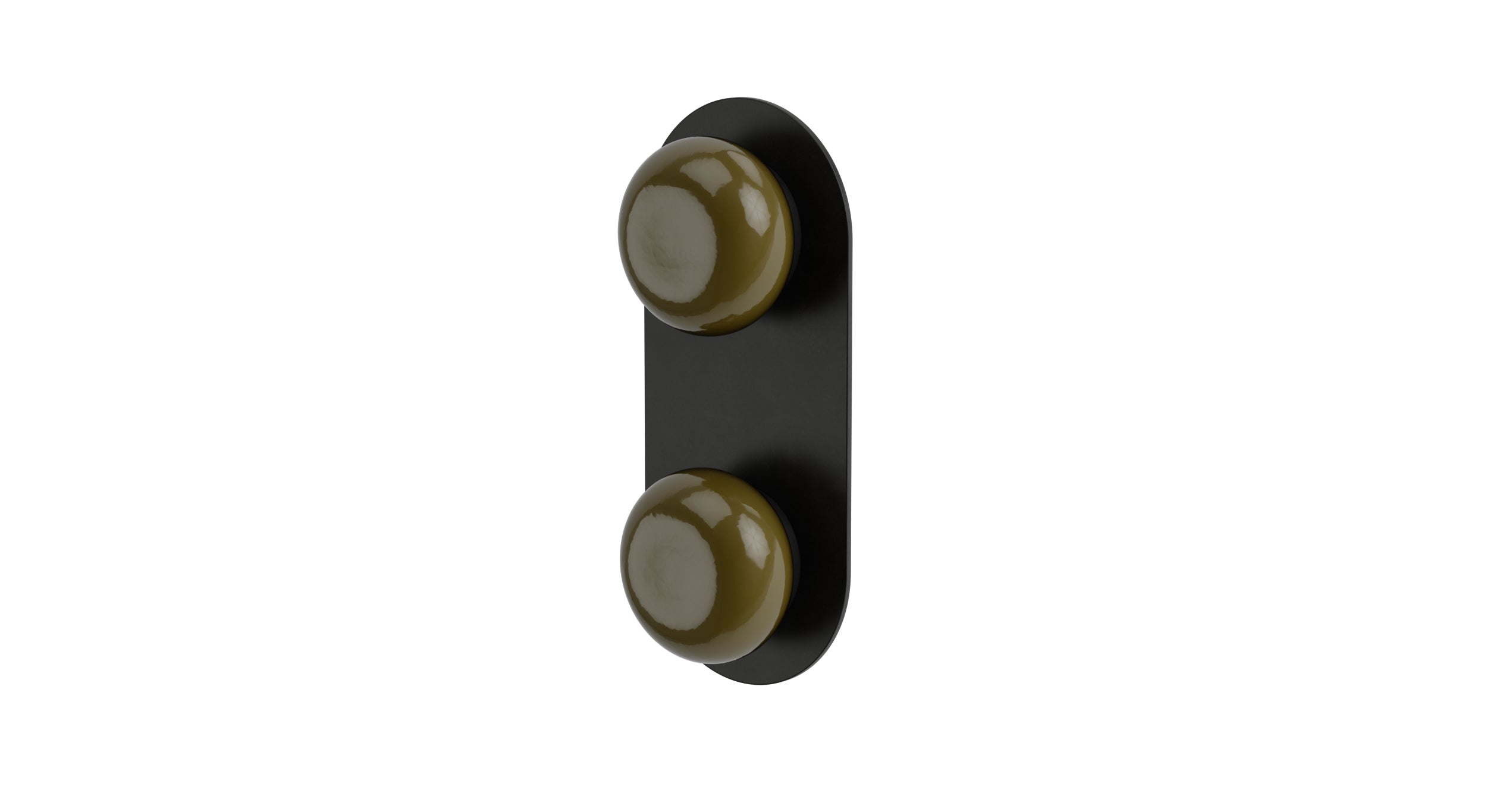 Foundry Two Handle Wall Mount Shower Trim with Pebble Ceramic Knob Handles in Oil Rubbed Bronze