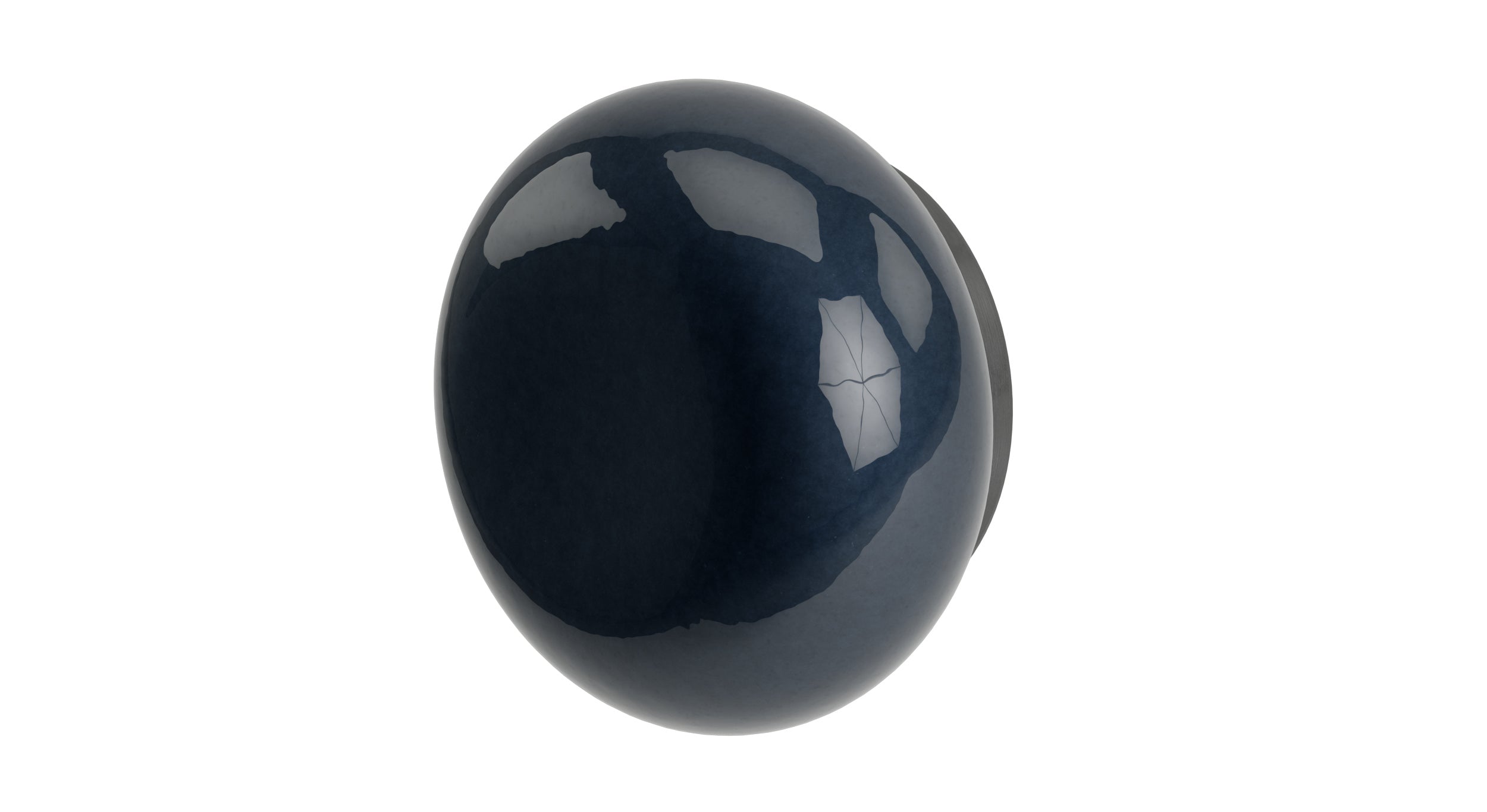 Foundry One Handle Wall Mount Diverter/Volume Control Shower Trim with Pebble Ceramic Knob Handle in Blackened Nickel