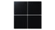 4x4 Natural Press Ceramic Tile in Bone Black Matte