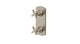 Emerson Two Handle Wall Mount Shower Trim with Classic Cross Handles in Satin Nickel