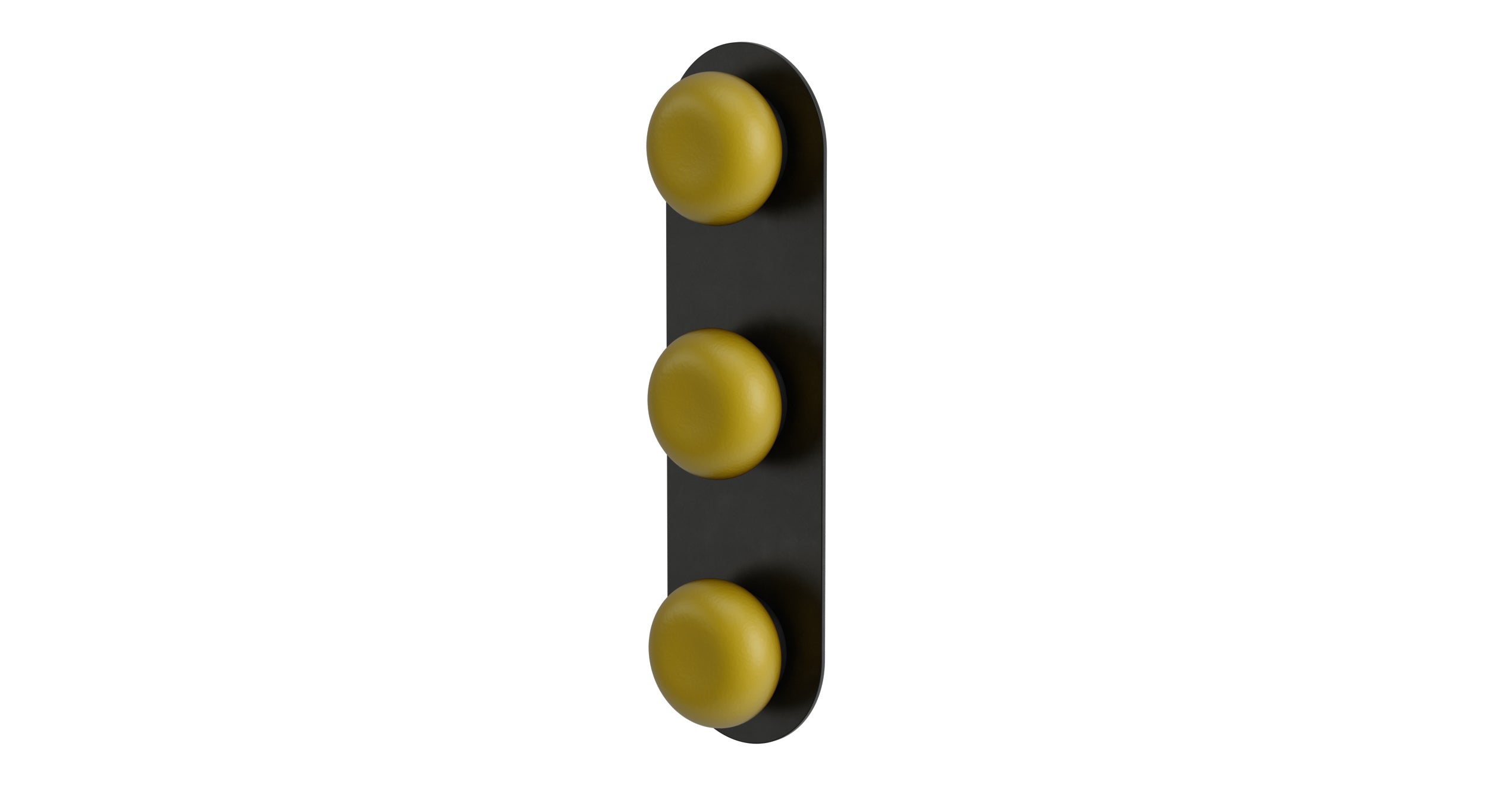Foundry Three Handle Wall Mount Shower Trim with Pebble Ceramic Knob Handles in Oil Rubbed Bronze