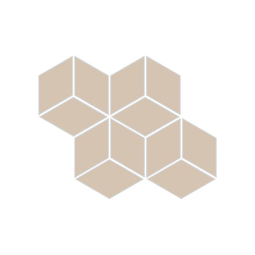 Small Diamond Sheeted - Escher Original Ceramic Mosaic Tile in Cardamom Matte