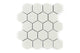 3" Hexagon Sheeted Original Ceramic Mosaic Tile in Limewash Matte