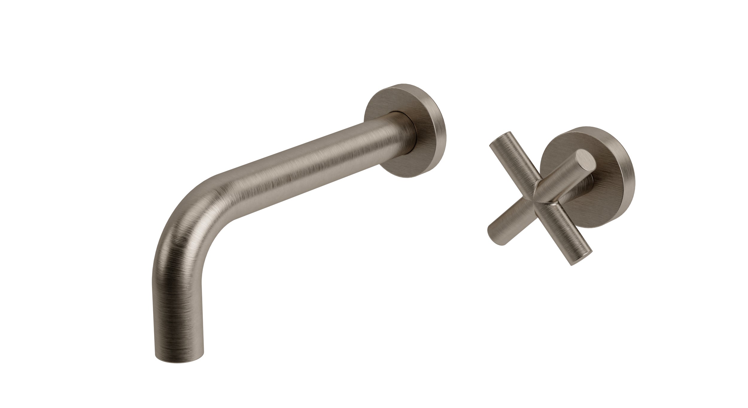 Contour One Handle Wall Mount 7.5" Lavatory Faucet with Soft Cross Handle