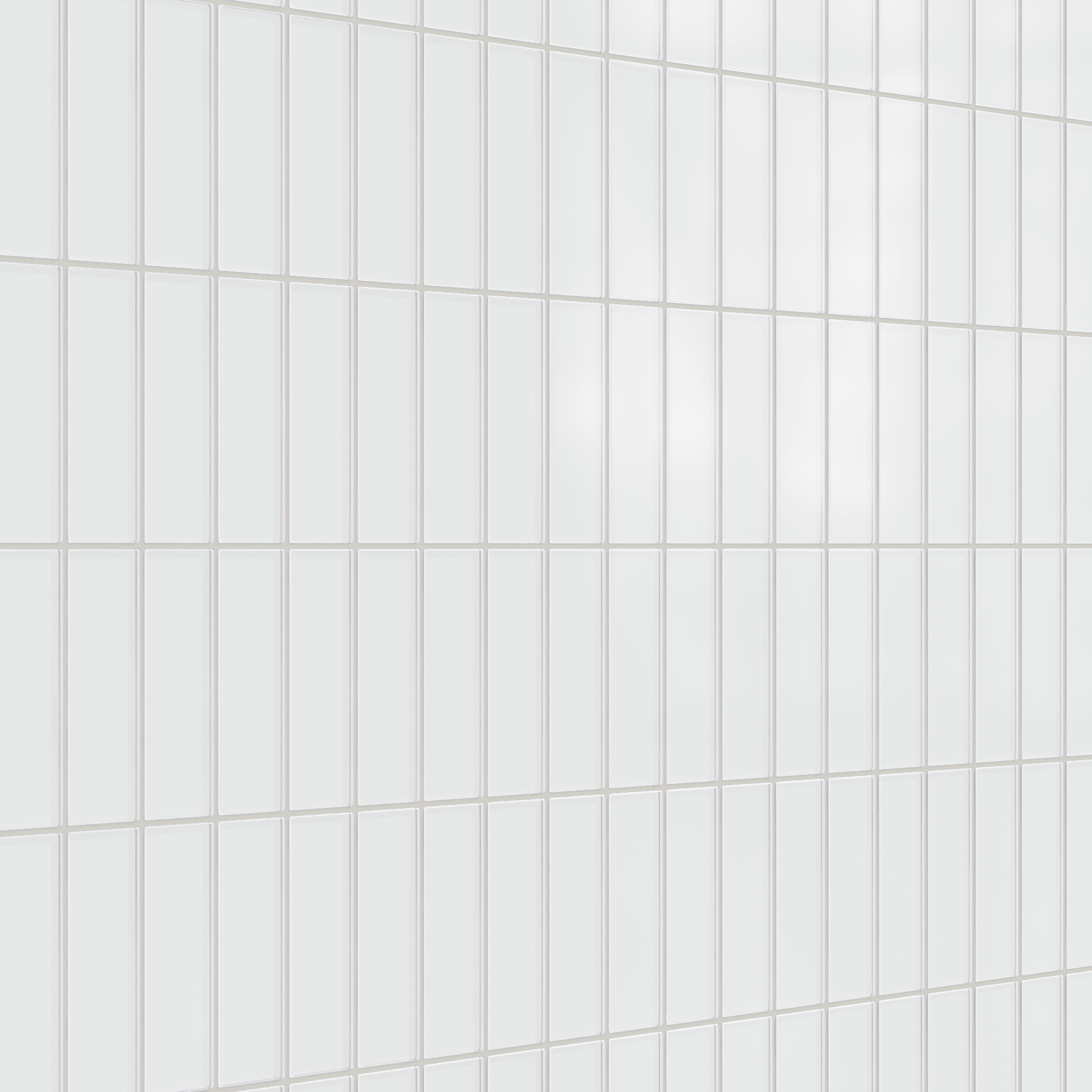 2x6 Glass Tile in Egret Matte