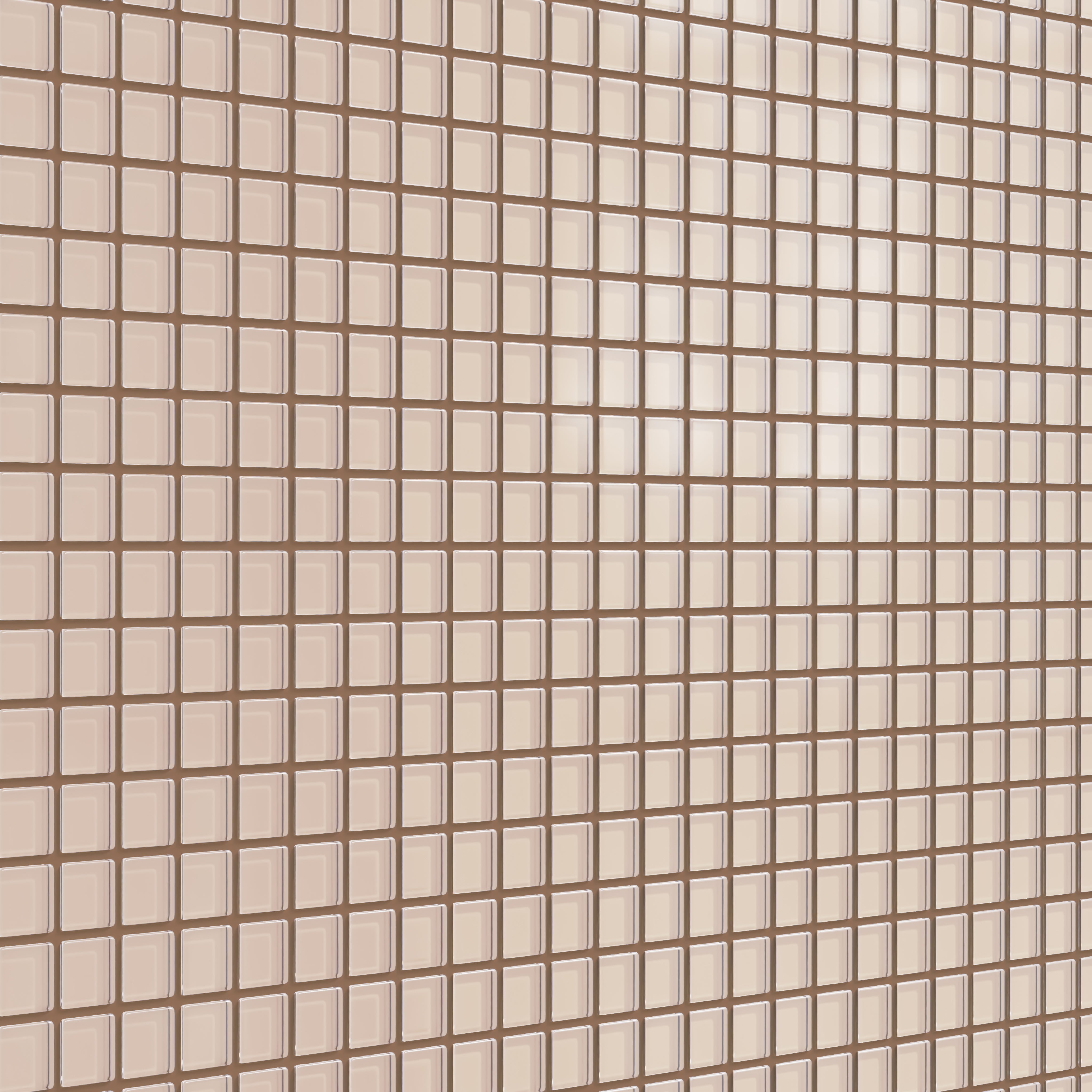 1x1 Straight Set Sheeted Glass Mosaic Tile in Rosy Finch Matte