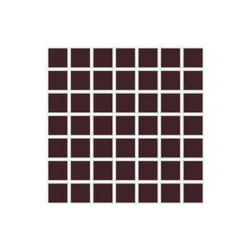 1x1 Straight Set Sheeted Original Ceramic Mosaic Tile in Redwood