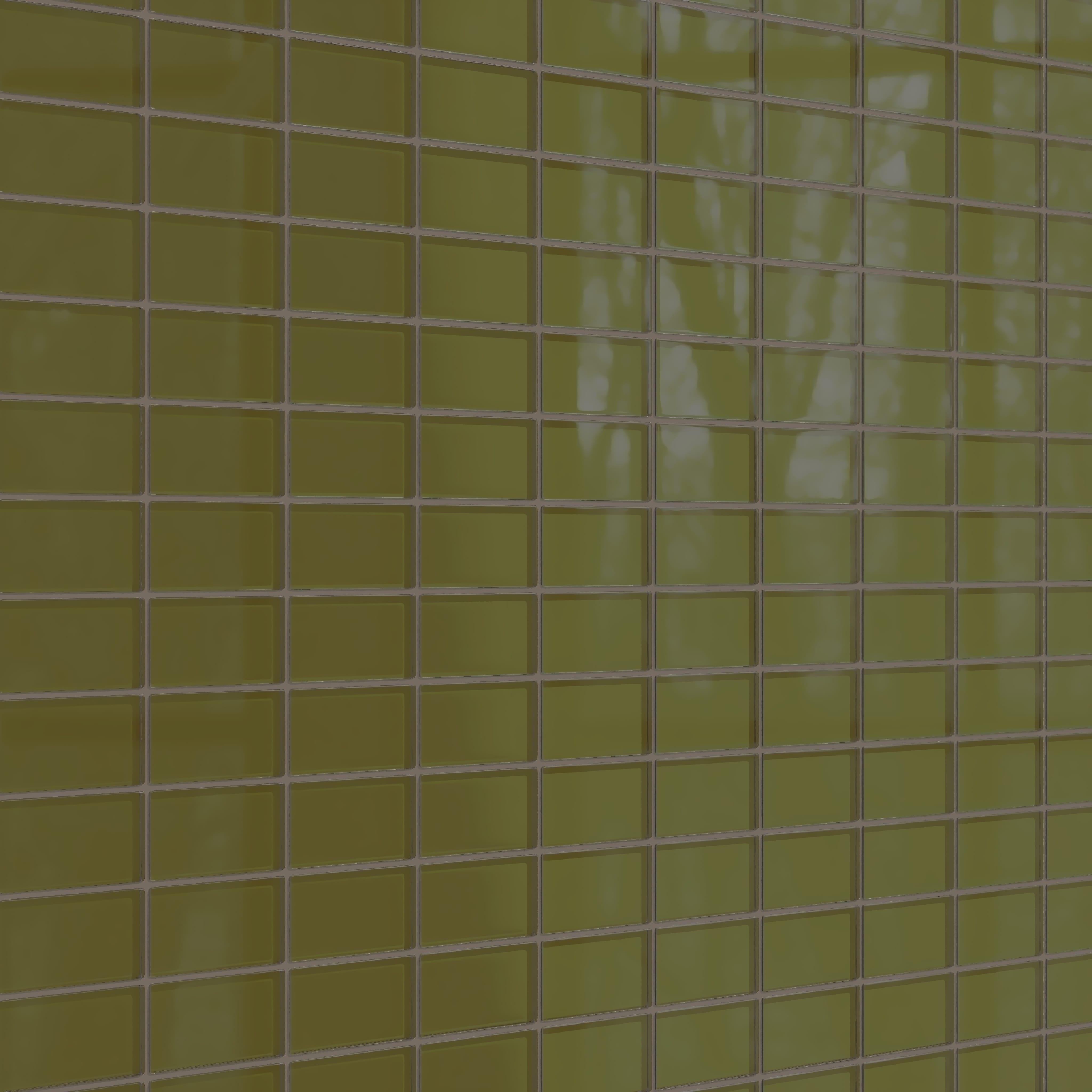 2x4 Straight Set Sheeted Glass Mosaic Tile in Cormorant Gloss