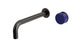 Foundry One Handle Wall Mount 7.5" Lavatory Faucet with Groove Ceramic Knob Handle in Antique Bronze