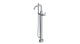 Contour One Handle Floor Mount Squaretop Bath Trim with Hand Shower and Soft Lever Handle in Satin Chrome