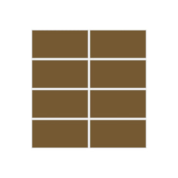 2x4 Straight Set Sheeted Original Ceramic Mosaic Tile in Chaparral Matte