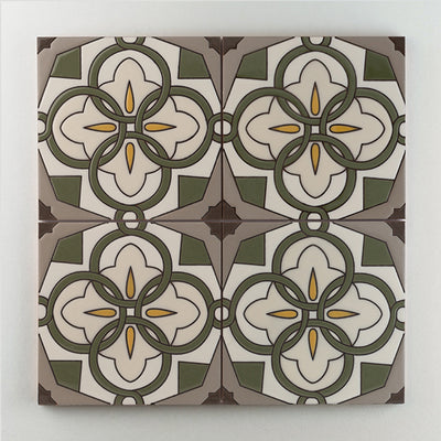 8x8 Handpainted Sample Jerez  in Warm Motif