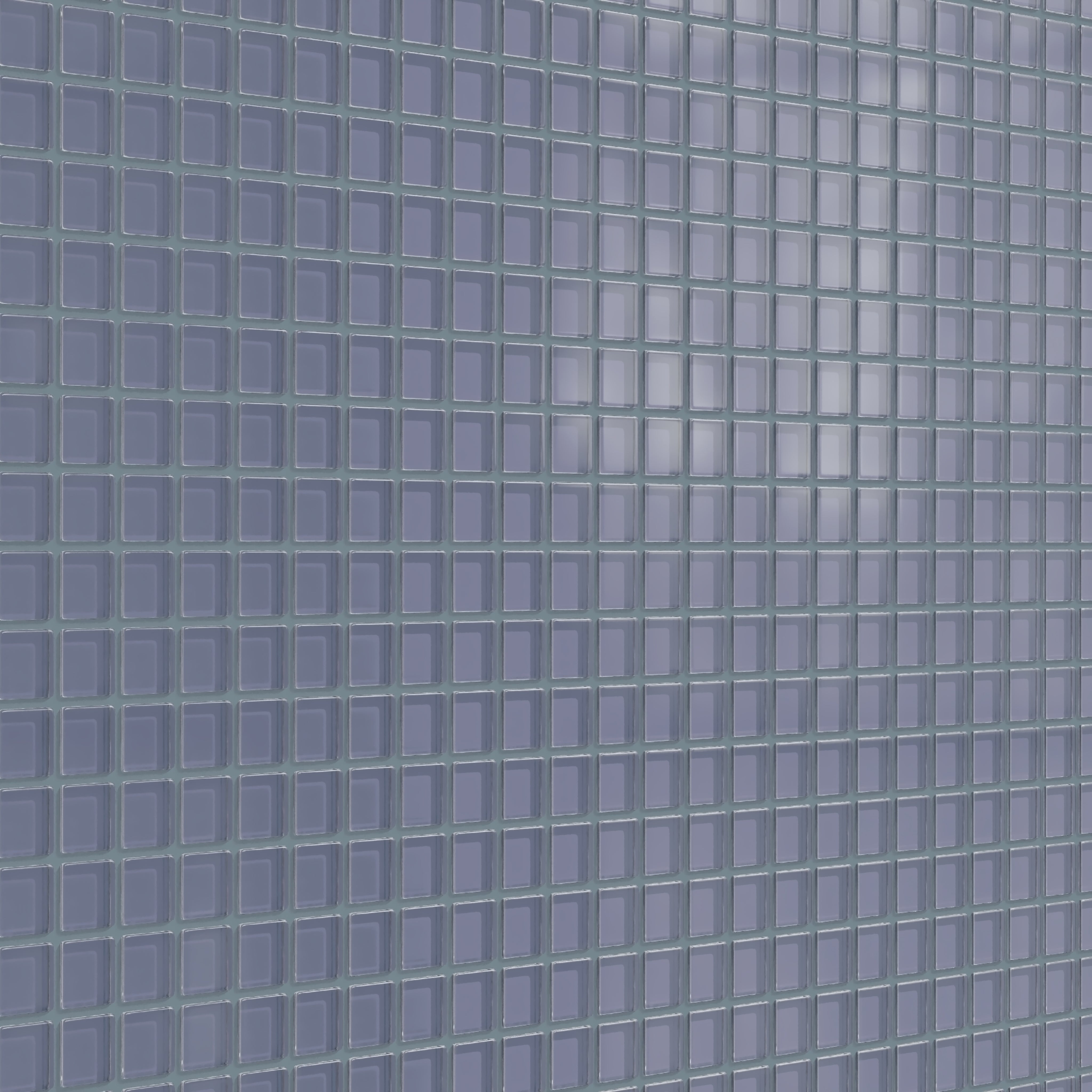 1x1 Straight Set Sheeted Glass Mosaic Tile in Nuthatch Matte