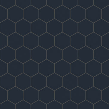4" Hexagon Original Ceramic Tile in Navy Blue Matte