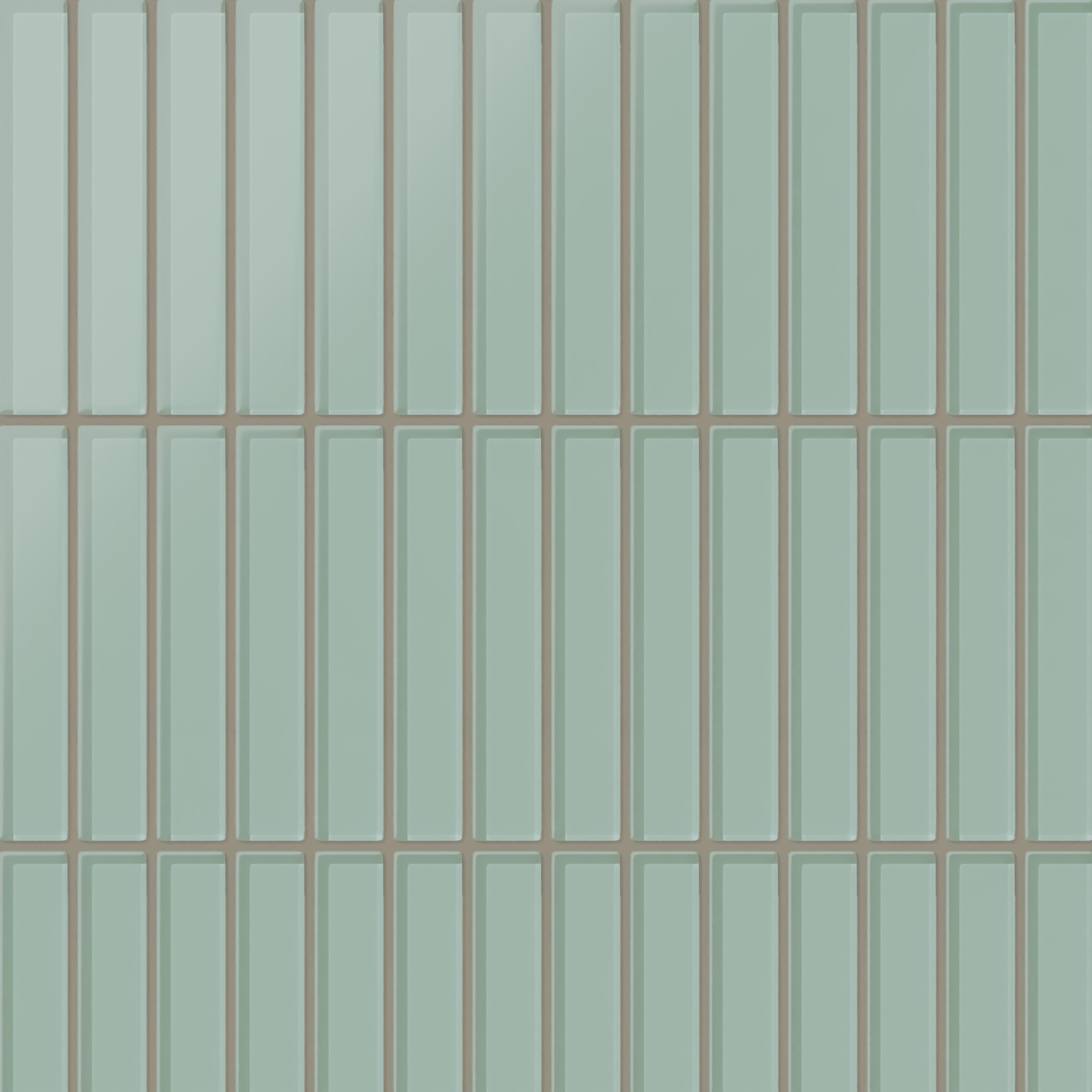 1x6 Straight Set Sheeted Glass Mosaic Tile in Kingfisher Matte