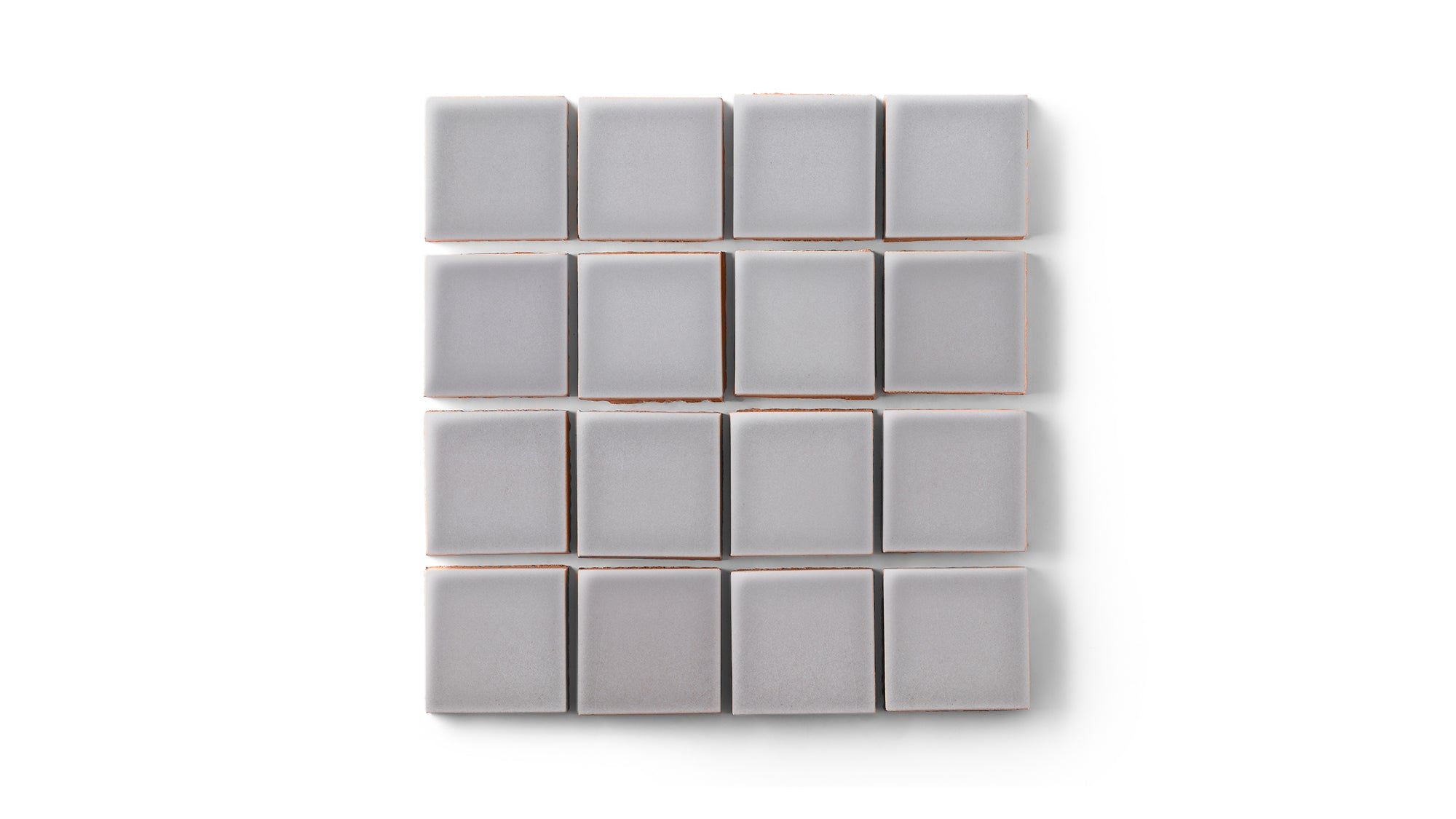2x2 Straight Set Sheeted Original Ceramic Mosaic Tile in Dust Storm Gloss