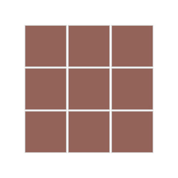 3x3 Straight Set Sheeted Original Ceramic Mosaic Tile in Mauve Matte