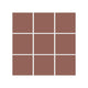 3x3 Straight Set Sheeted Original Ceramic Mosaic Tile in Mauve Matte