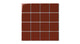 3x3 Straight Set Sheeted Natural Press Ceramic Mosaic Tile in Carmine Gloss