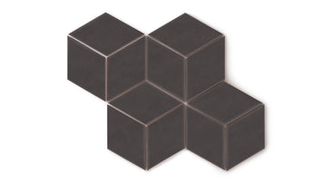 Large Diamond Original Ceramic Tile in Carbon Matte