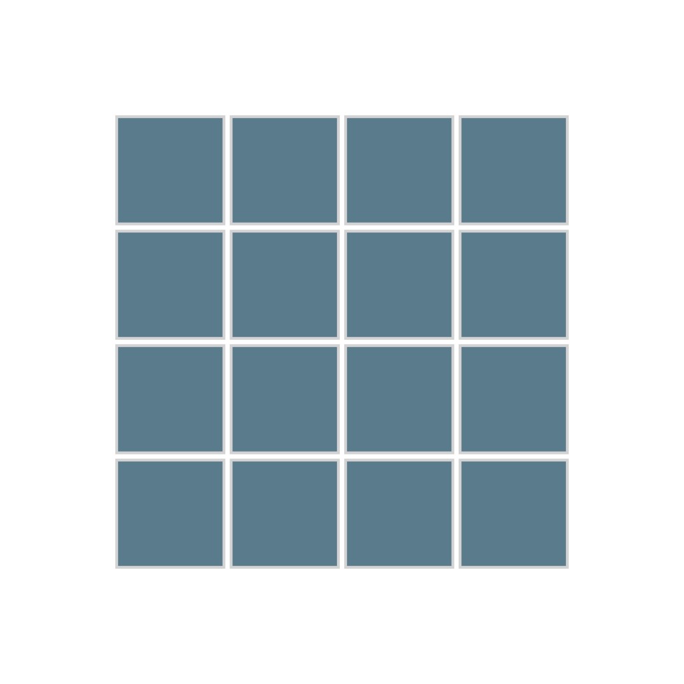 2x2 Straight Set Sheeted Original Ceramic Mosaic Tile in Nautical Matte