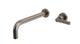 Flatiron One Handle Wall Mount 10" Lavatory Faucet with Linear Lever Handle in Antique Nickel