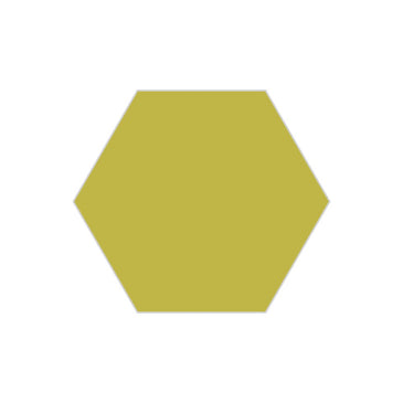 8" Hexagon Original Ceramic Tile in Palm Tree Matte