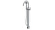 Emerson One Handle Floor Mount Gooseneck Bath Trim with Hand Shower and Classic Lever Handle in Polished Chrome