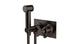 Emerson One Handle Wall Mount Bidet Trim with Defined Cross Handle in Antique Bronze