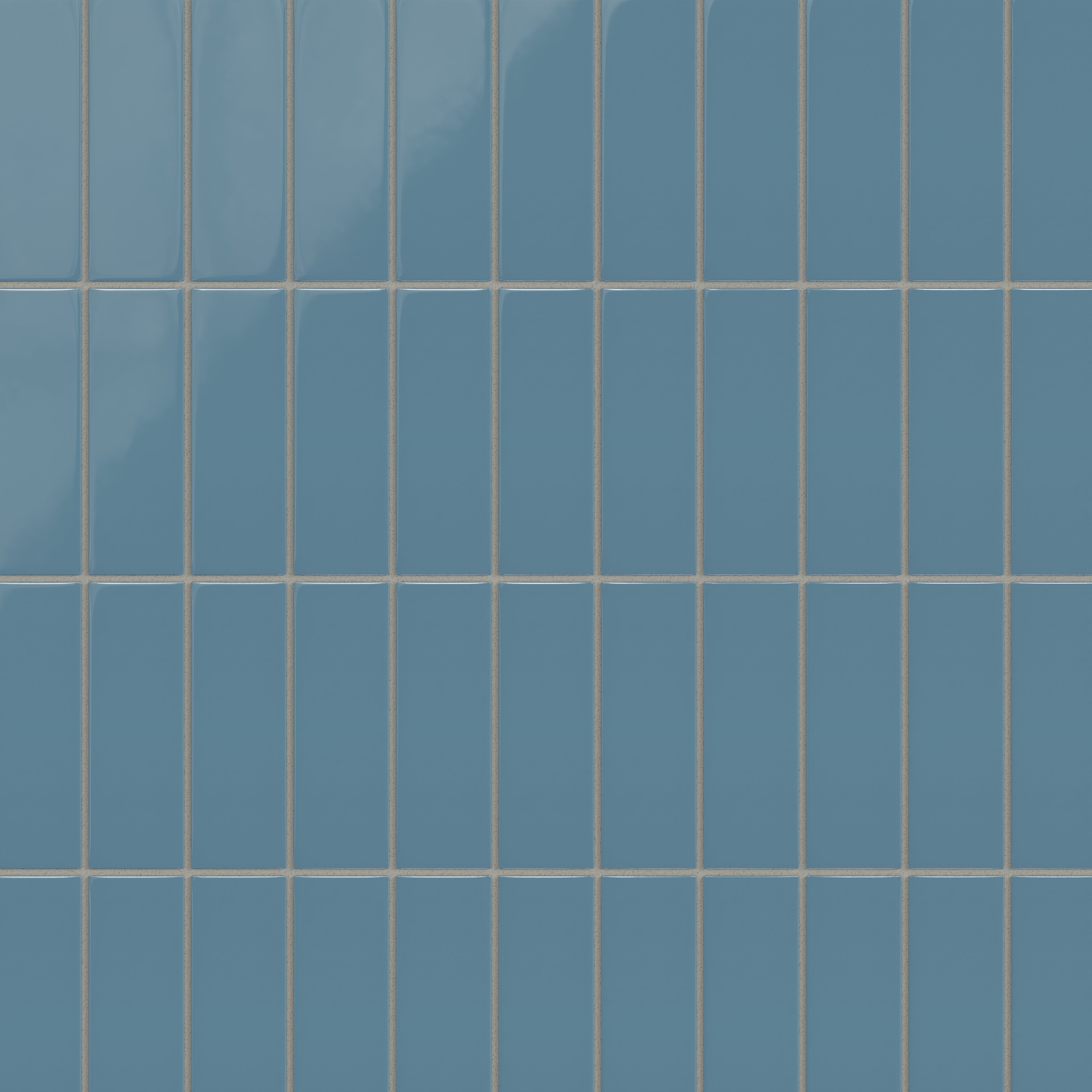 2x6 Natural Press Ceramic Tile in Azurite Gloss