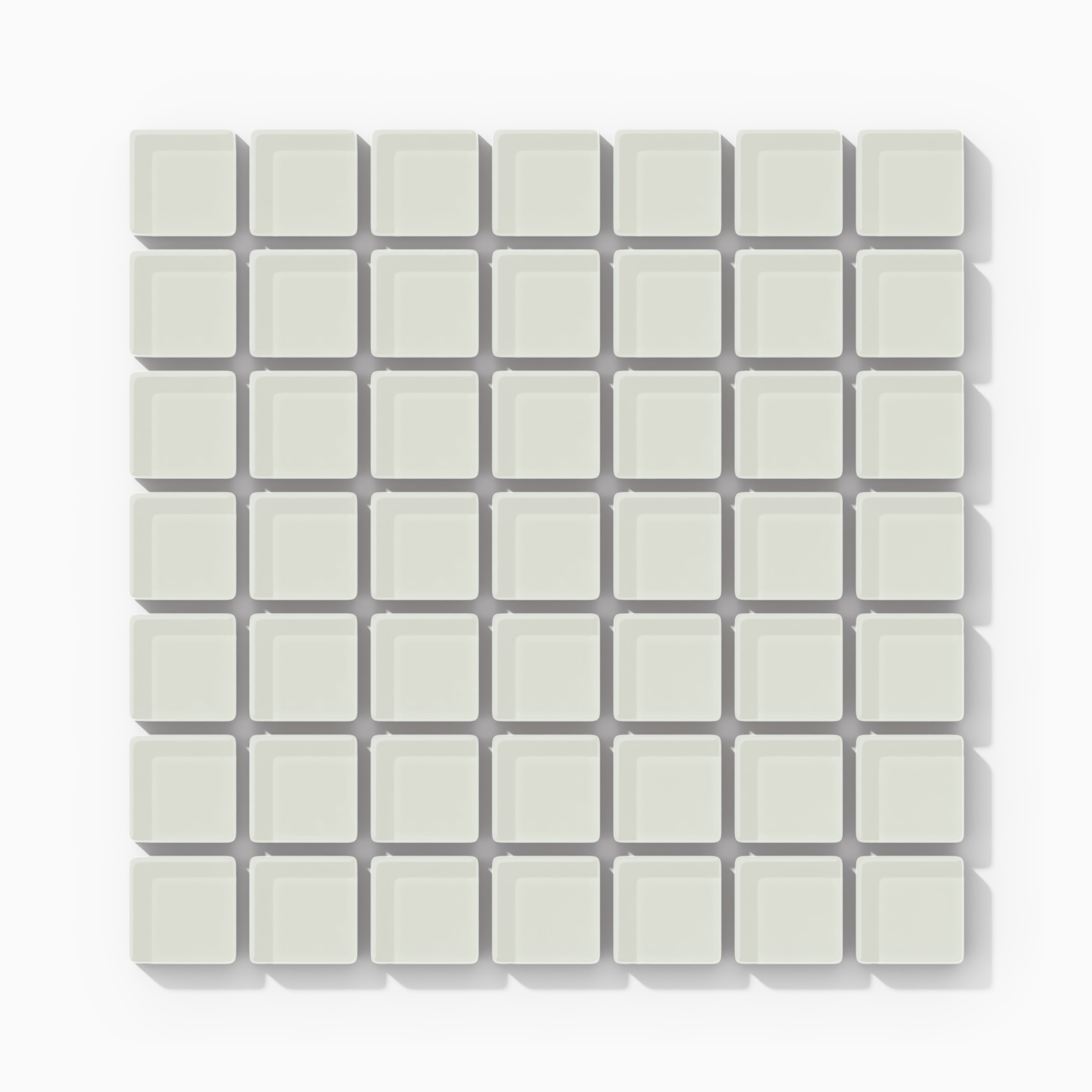 1x1 Straight Set Sheeted Glass Mosaic Tile in Flycatcher Gloss