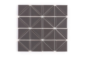 3" Triangle Sheeted - Quadrant Original Ceramic Mosaic Tile in Kalamata Matte