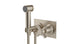 Emerson One Handle Wall Mount Bidet Trim with Defined Cross Handle in Satin Nickel